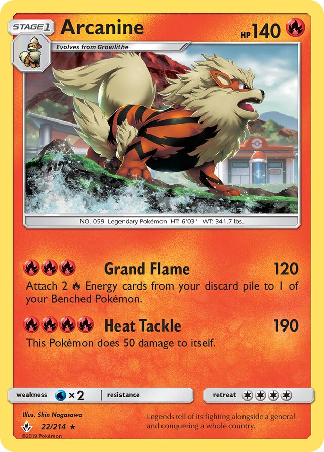 Arcanine - 22/214 (Cosmos Holo)