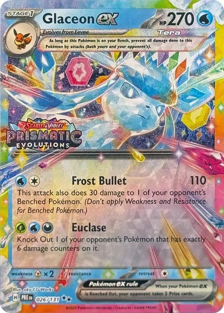 Glaceon ex Prismatic Evolutions Stamp