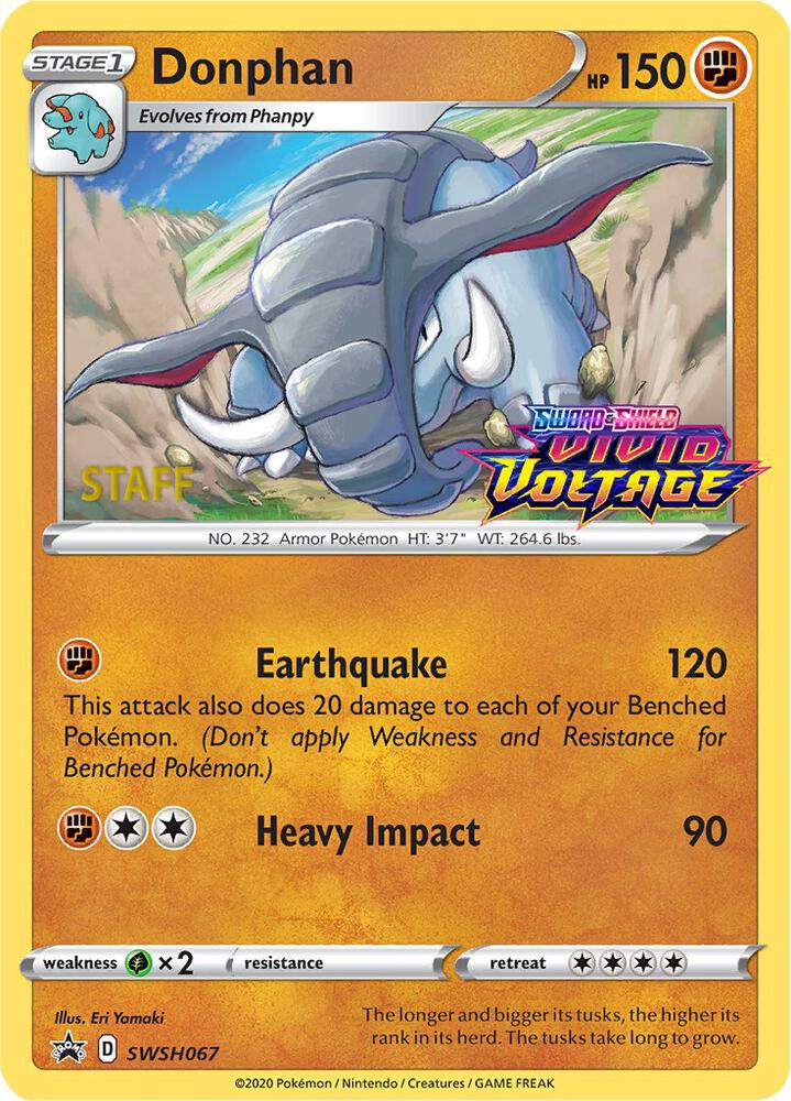 Donphan Prerelease Staff